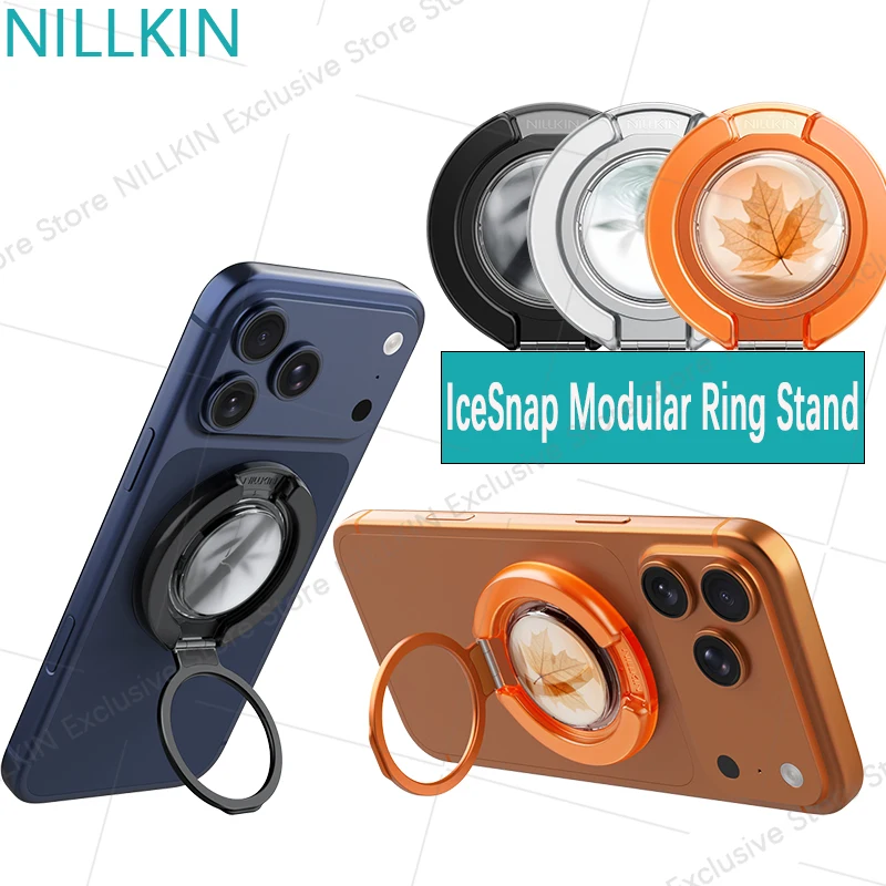 Nillkin For IceSnap Modular Ring Stand, 180° Stepless Magnetic Grip Samsung Galaxy S22 S23 S24 S25 S26 iPhone 11 12 13 14 15 16