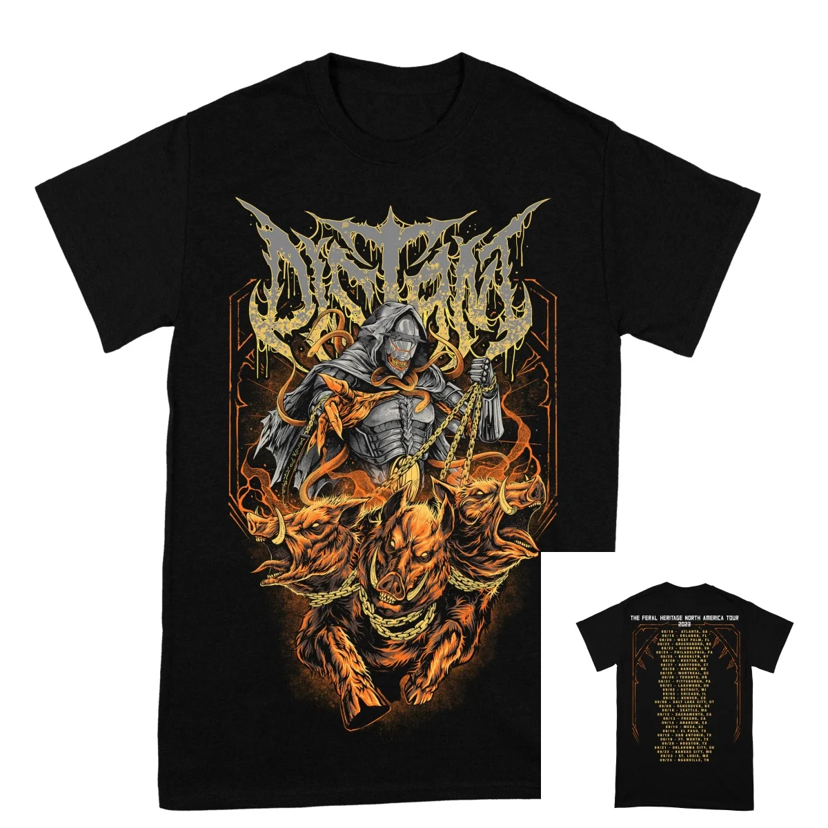 Distant Feral Heritage Tour Band Rock Music Art Style Summer Leisure T-Shirt Men's and Women's Luxury Brand Top 2026 New Art view 5
