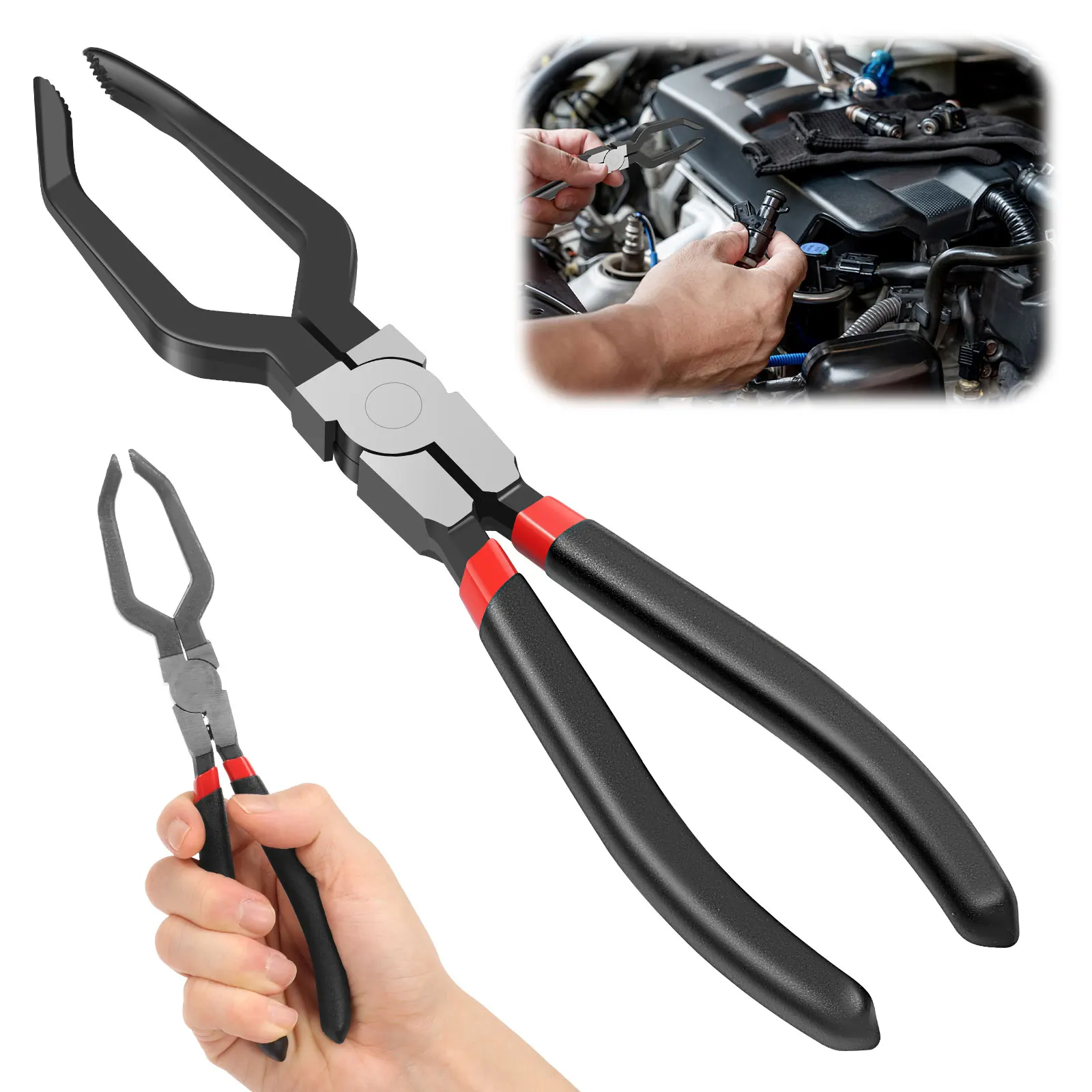 

Плоскогубцы для электрического разъема. Плоскогубцы для электрического разъединения для автомобиля. Инструмент для разъединения топливопровода с противоскользящей ручкой для датчика расхода воздуха.