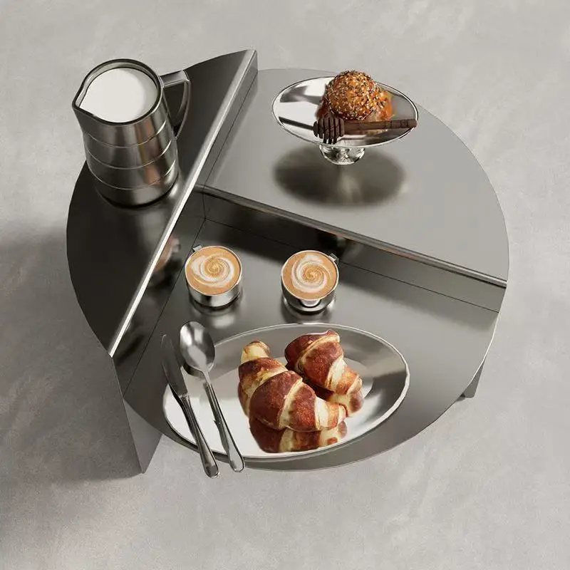 الشمال الإبداعية طاولة صغيرة غرفة المعيشة ضوء الفاخرة الفولاذ المقاوم للصدأ طاولات القهوة مقهى الترفيه طاولة طعام صور الدعائم الجداول