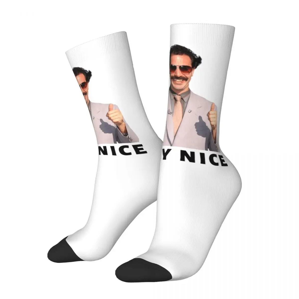 

Borat Very Nice Socks Harajuku Super Soft Stockings All Season Long Socks Accessories for Man's Woman's Birthday Present