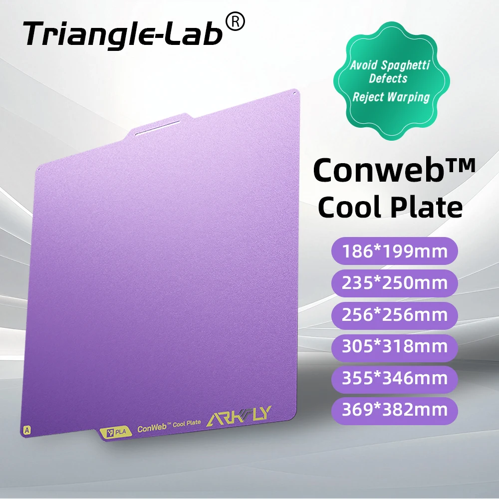 

Trianglelab&Pheetus 256*256mm Conwebr™ Cool Plate Mastery in Filaments, Redefining Bonding Standards for For Bambulab X1/P1/A1