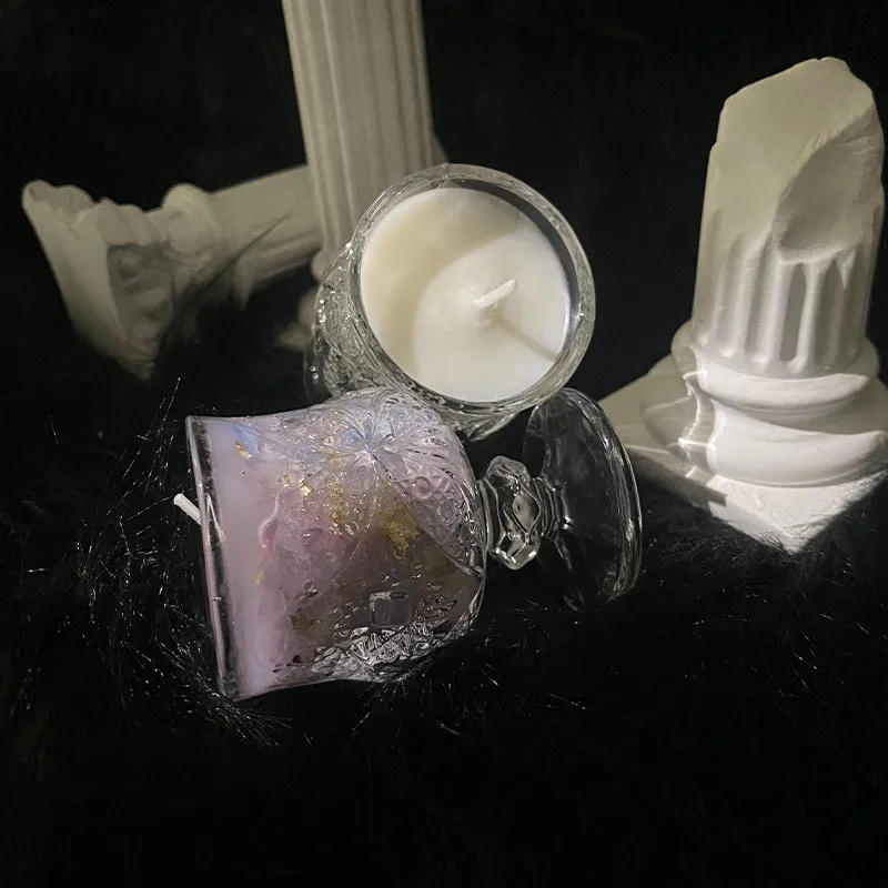 متعة 40 ° شمعة ذات درجة حرارة منخفضة. شمع كوب مذهب معلب يتوهج في الظلام، شمع دعائم للبالغين SM، شمعة عطرية مصنوعة يدويًا. #4