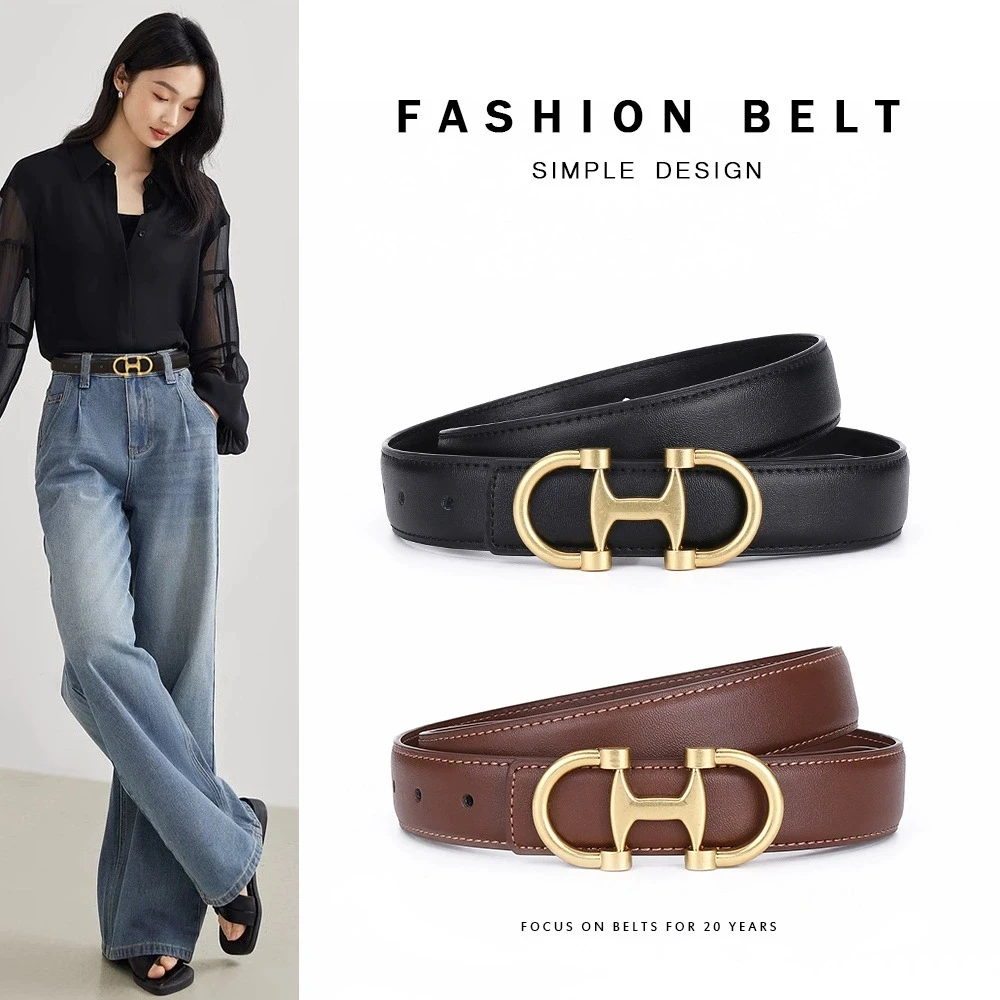 

Модные женские универсальные джинсы с декоративными элементами и ремнем из коровьей кожи; элитная деловая мода для женщин в наличии.