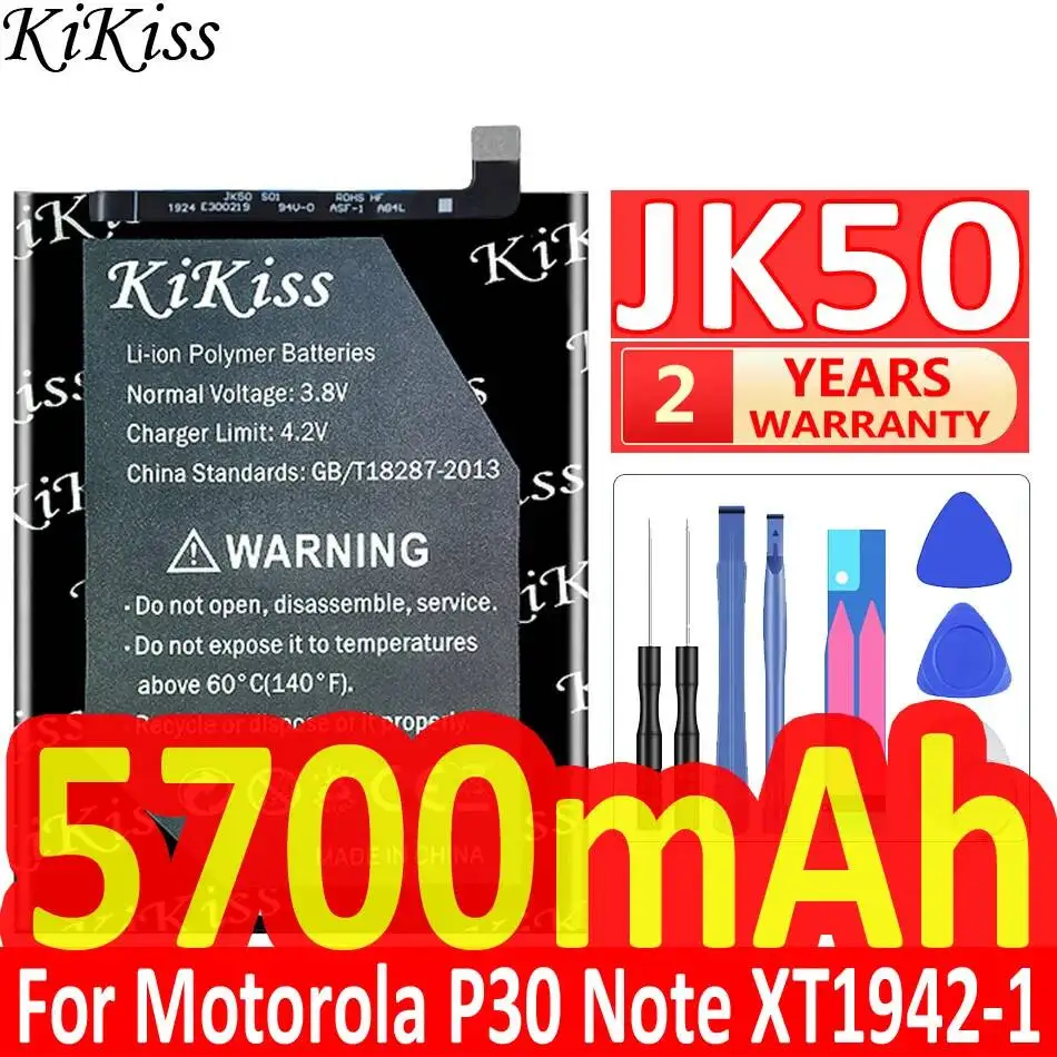 High Performance Fast Charging Mobile Phone Battery JK50 For Motorola Moto P30 Note XT1942-1 5700mAh