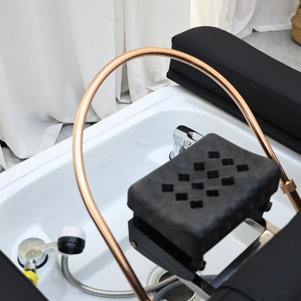 Heiß begehrtes Kopf-SPA-Salon-Haarwaschbett, Shampoo-Bett, Thai-Massagetisch, Friseur-Gewerbemöbel mit Fußbadbecken – Detail 16