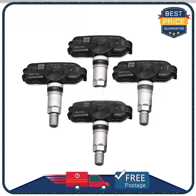 

4 шт. 52933-3X205 датчик TPMS для 2012 2013 2014 2015 2016 2017 HYUNDAI ELANTRA датчик давления в шинах 529333X205 315 МГц