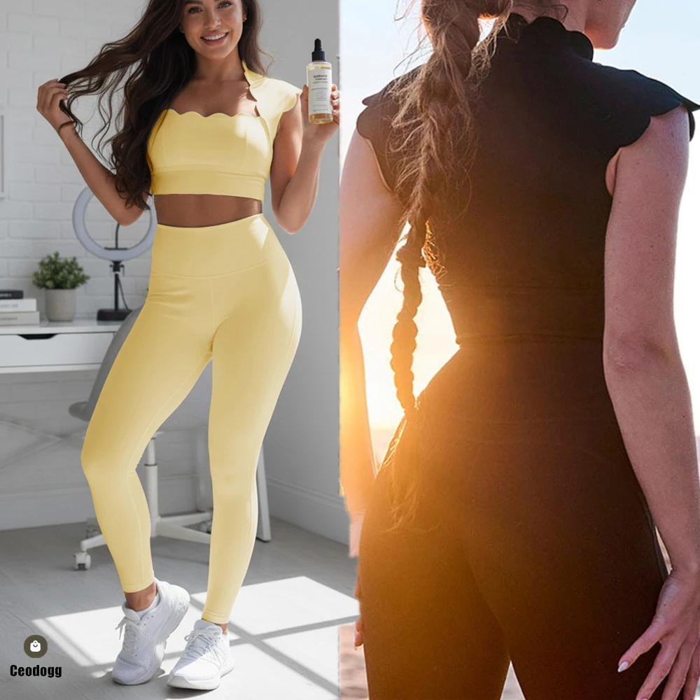 

2PCS Pad Yoga Set Women Gym Fitness Sportwear Running Workout Clothes Tights Bra Booty Leggings Tracksuit Active Wear XP16