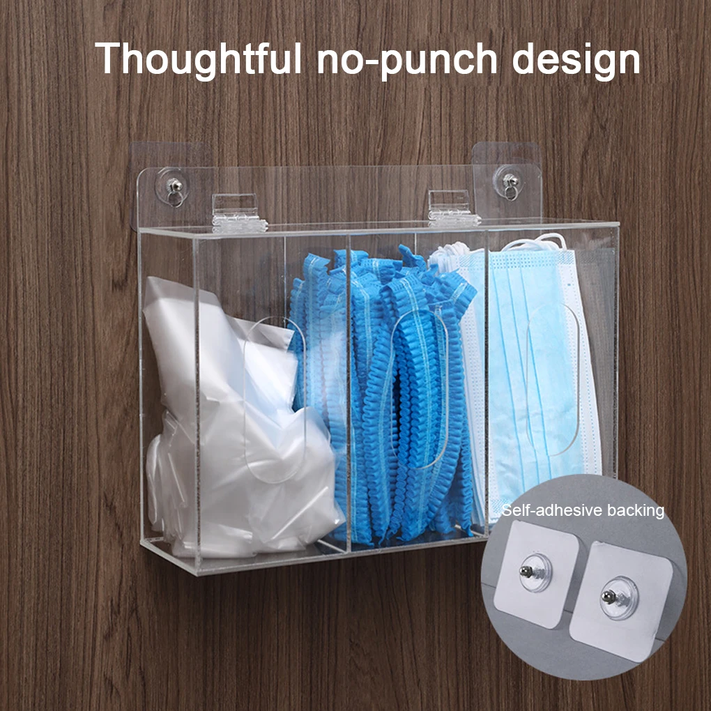 Caja de máscaras, soporte acrí - Face Mask Storage Box reseña y precio