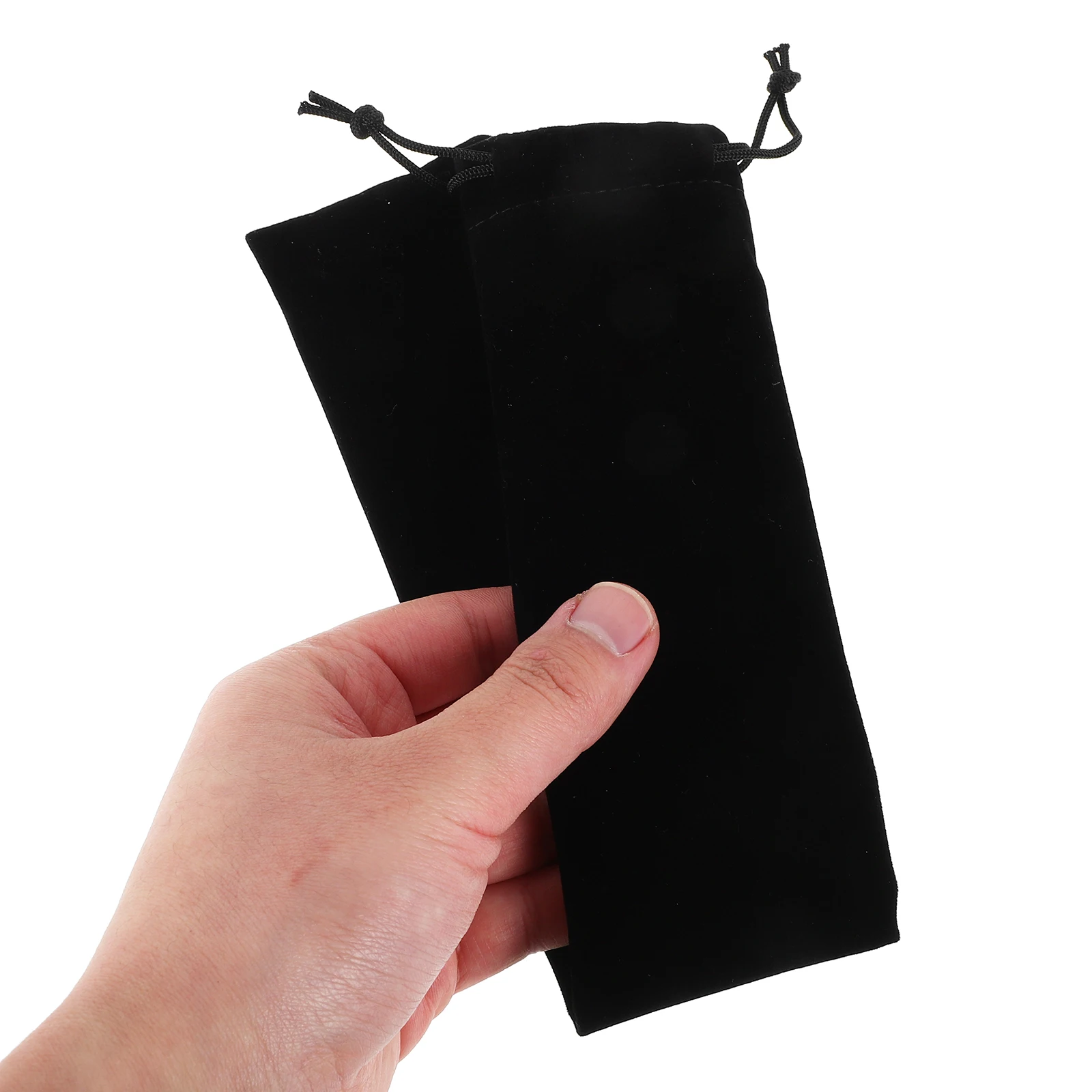 

Clarinet Storage Bag Flute Carry Case Ornaments Black Cloth Mini Drawstring Pouch