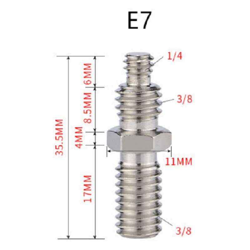 ชุดอะแดปเตอร์สกรูแปลงขาตั้งกล้องสำหรับกล้อง Monopod 1/4 "ถึง 3/8" Quick Release