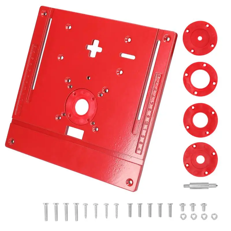 

Trim Router Table Insert Adjustable Router Table Plate Anti-rust Metal Trim Router Table Plate Trimming Router Plate Carpentry