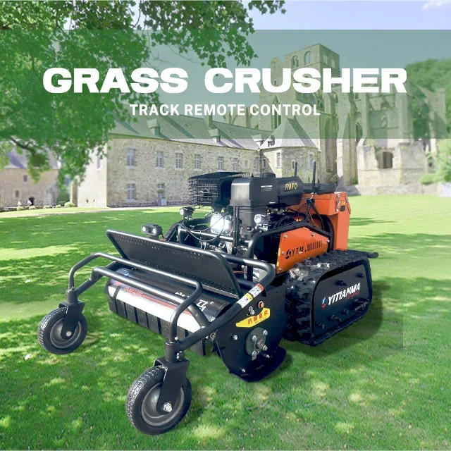 High-Quality Lawn Care: Automatic Remote Control Grass Cutting Machine, Tracked Shredder for Gardens