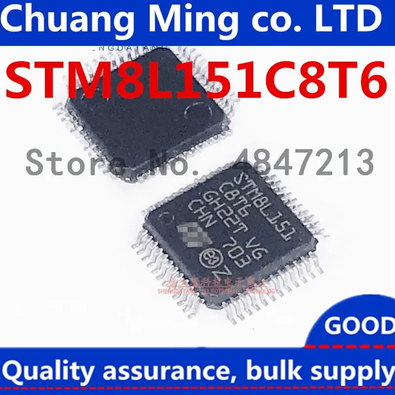 Free Shipping 10pcs/lots STM8L151C8T6 STM8L151 LQFP-48 IC In stock!