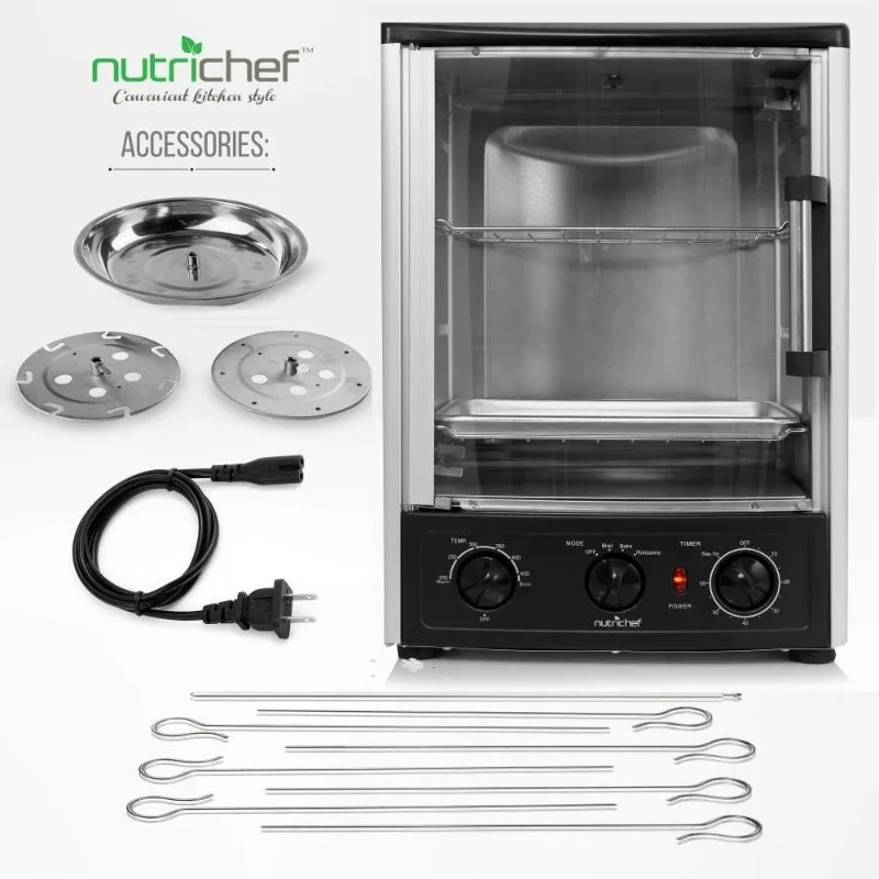 Nutrichef Verbeterde Multifunctionele Rotisserie Oven-Verticale Aanrecht Oven Met Bak, Kalkoen Thanksgiving