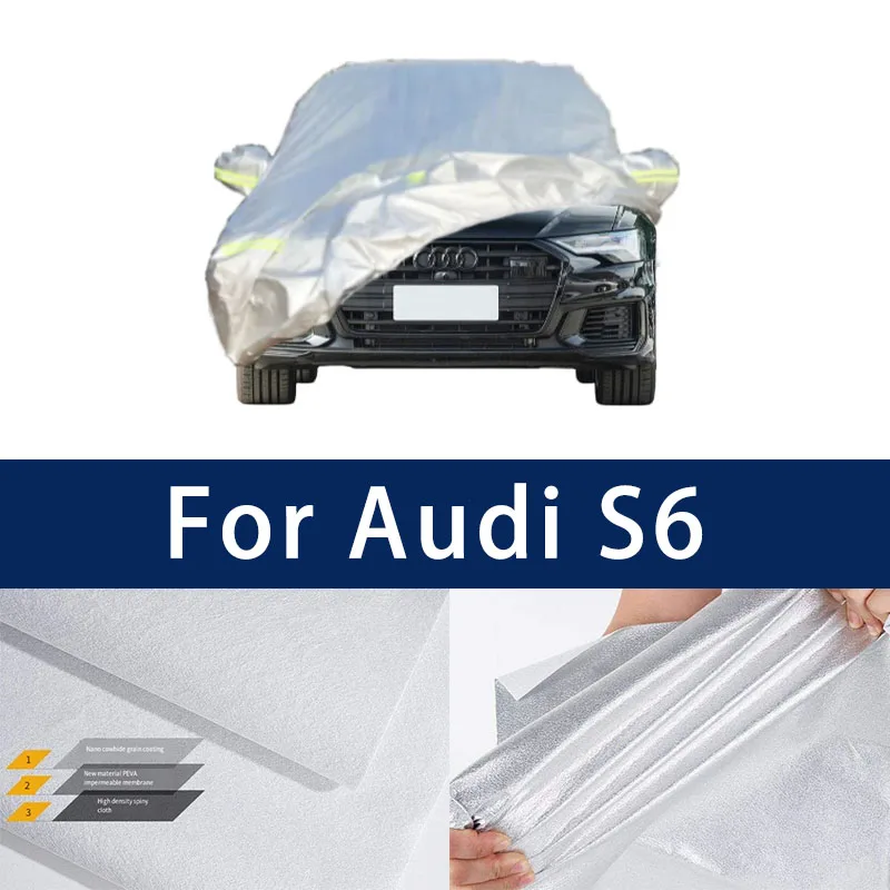 Full car hood dust-proof outdoor indoor UV protection sun protection and scratch resistance For Audi S6 Sun visor windproof