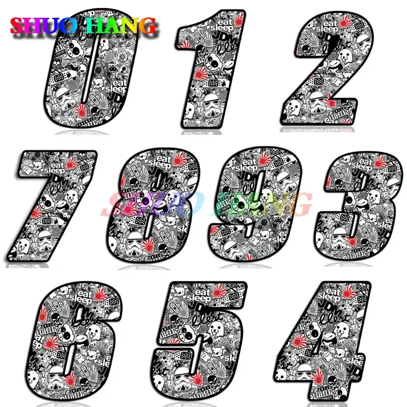 

Виниловая наклейка с номером запуска гонок, велосипед постоянного тока, мотокросс, MOTO GP, автомобиль, квадроцикл, автомобильные аксессуары, индивидуальная цифровая наклейка на окно, ПВХ