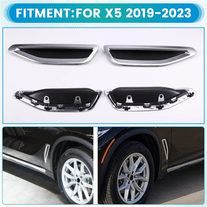 

51747471973 51747471974 For BMW X5 2019-2023 Front Fender Molding Left Hand Air Intake Vent Trim Car