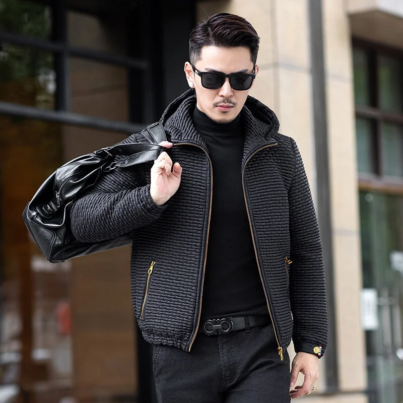 

Мужская утепленная куртка с капюшоном на флисовой подкладке, модная повседневная модель из полиэстера с хлопковым наполнителем, зимнее пальто стандартного кроя