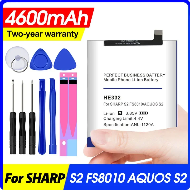 4600mah New Battery for Sharp S2 Fs8010 Aquos He332 with Tracking Number