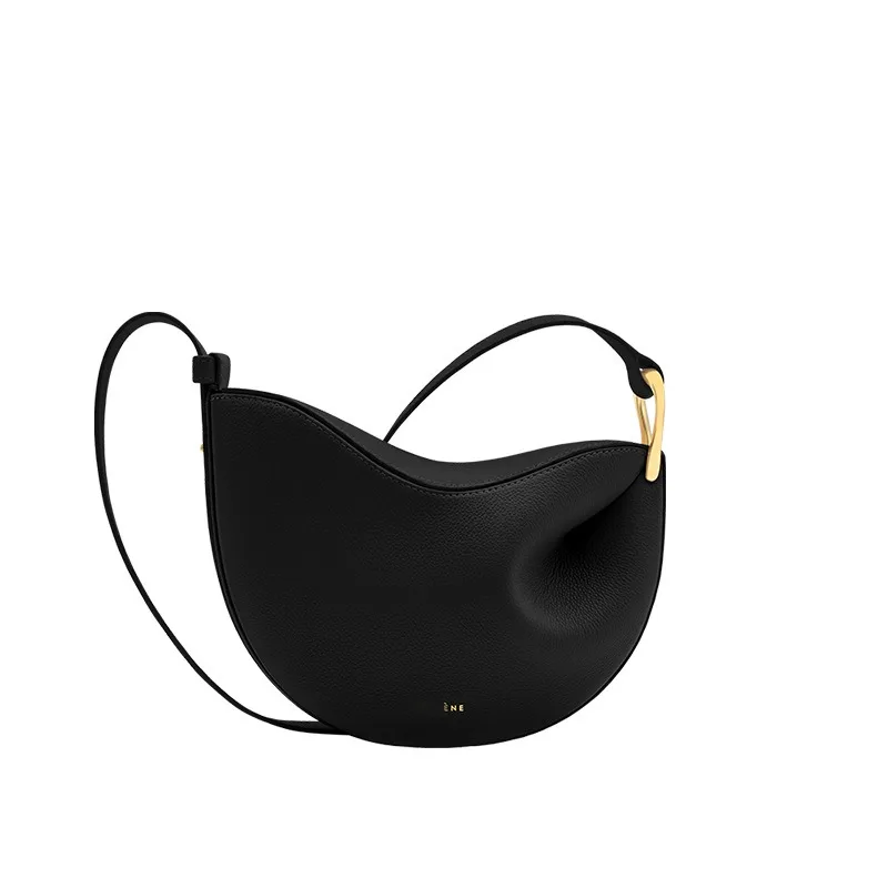 Pea Bag Women Niche Design Underarm Single Shoulder Genuine Leather Bag For Women With Adjustable Shoulder Straps
