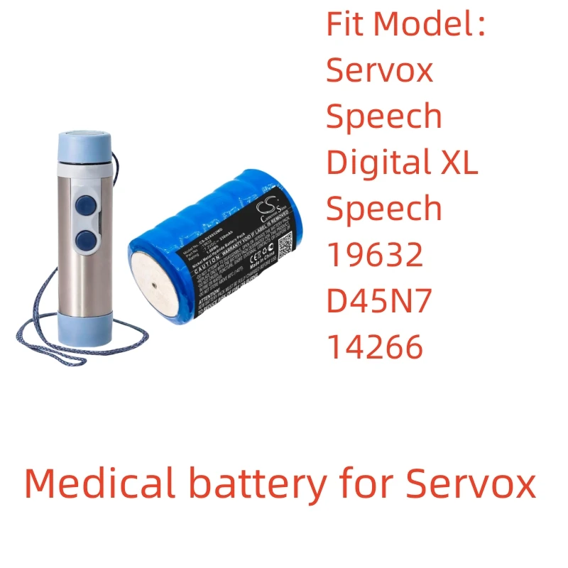 Ni-MH Medical battery for Servox,7.2V,230mAh,Digital XL Speech,19632,D45N7,14266