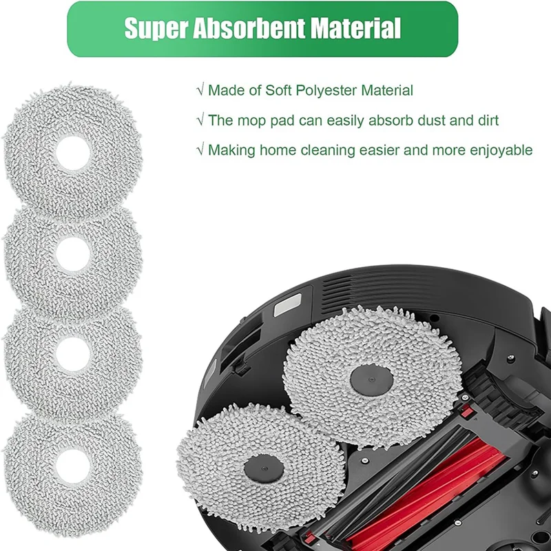

AS94-For Roborock Qrevomaster Vacuum Cleaner Replacement Parts Main Side Brushes HEPA Filters Mop Pads Dust Bags
