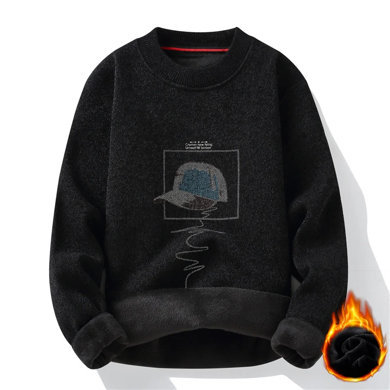 Men's Streetwear Casual Knit Sweater Pullover Sweat-shirt Spring Autumn Fashion Hombre Male Streetwear Men Clothing Solid Color