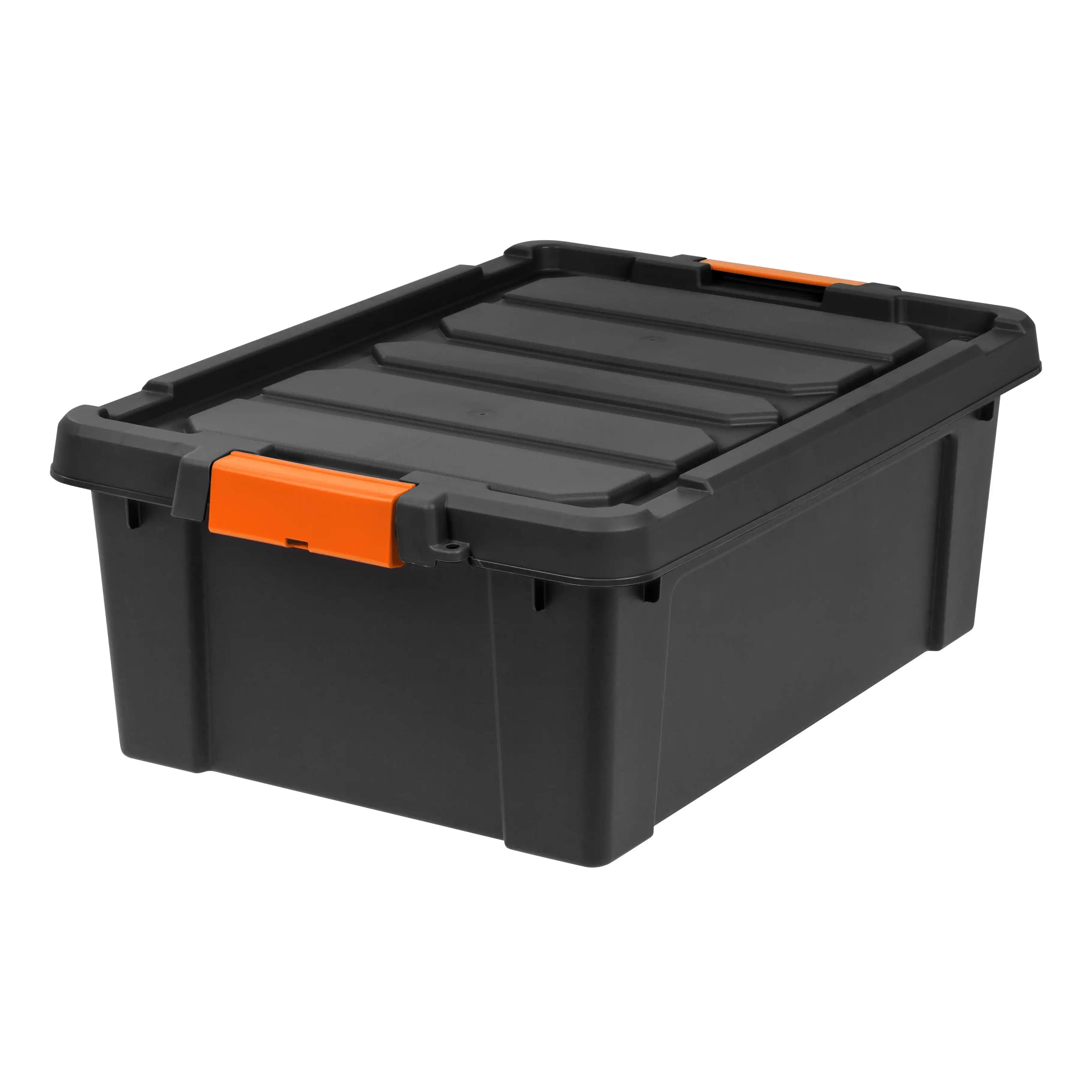 

12 Gal. Plastic Storage Bins with Lids, Latching Totes, Heavy Duty Containers