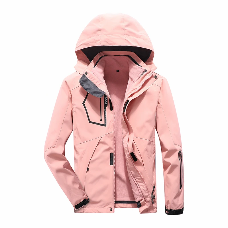 

Men's and Women's Outdoor Three in One Jackets Fleece Detachable Jacket Windproof Waterproof Warm Outdoor Jacket Hiking Coats