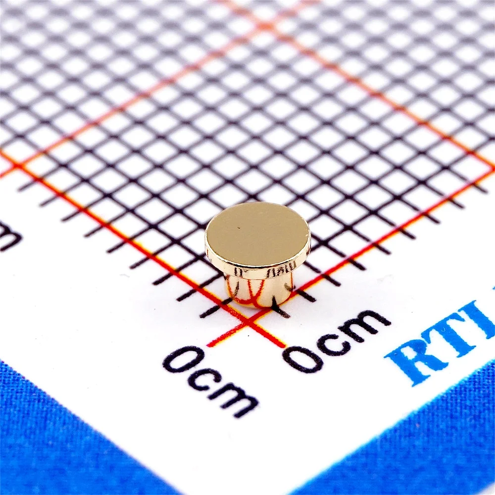 10 100 Pcs Female Pogo Pin Flange Diameter 3.0 mm Height 2.0 mm Flat surface Circular Contact Pad Brass Gold plate connector