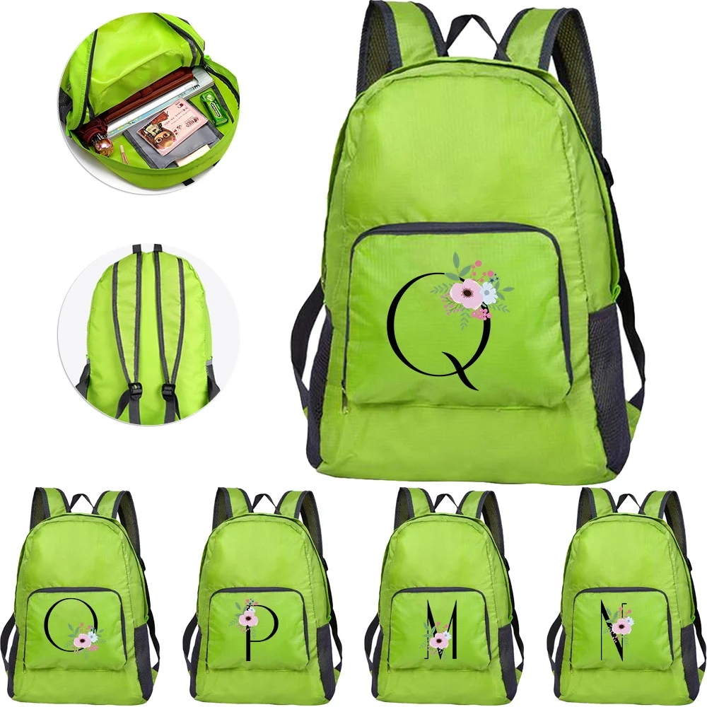 

Foldable Backpack Lightweight Design Outdoor Gear for Active Adventures Folding Mountaineering Bag Flower and Black Series