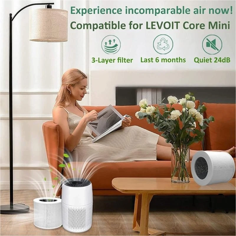 Suitable For LEVOIT-Core Mini/Mini-RF Air Purifier Replacement Filter True HEPA Filter High-Efficiency Activated Carbon