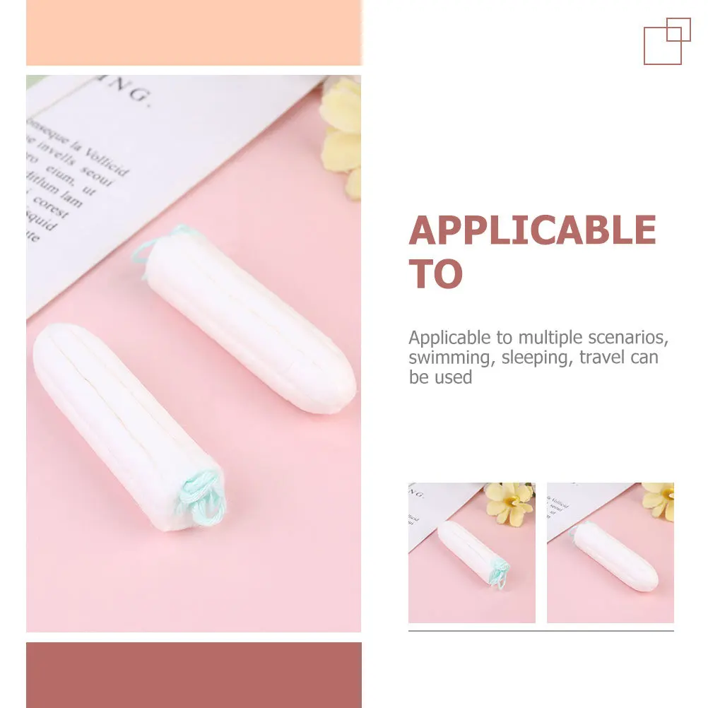 

10Pcs Cotton Sanitary Tampons Safe Durable Breathable No Odor Lightweight Convenient Female Menstrual Supplies