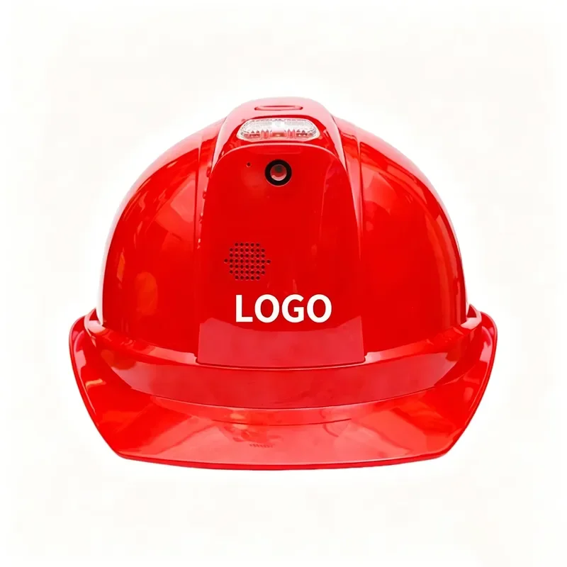 Smart Safety Helmet with 4G GPS Positioning SOS Detection Voice Hard Promotional Hat for Construction Mining