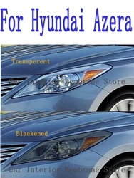 For Hyundai Azera 2012 - 2017  Car Exterior Headlight Anti-scratch Front Lamp Tint TPU Protective Film Cover Repair Accessories