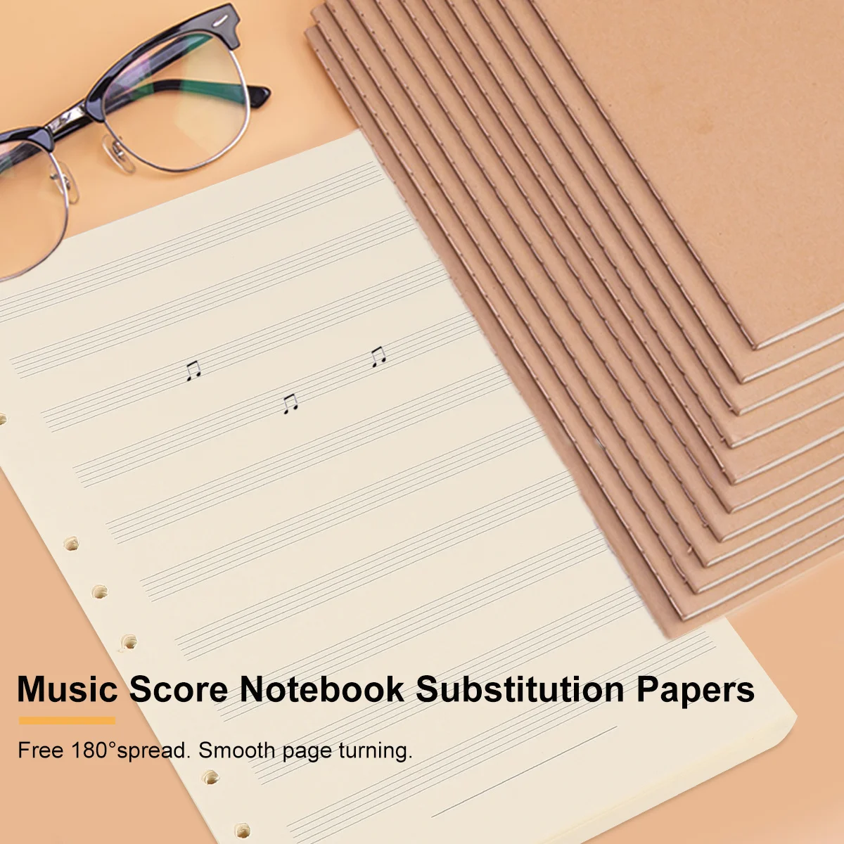 

Five-Line Staff Paper 2Mm 12 Rows Smooth Writing No Ink Bleed Easy Erase Blank Sheet Music Refill For Musicians Students