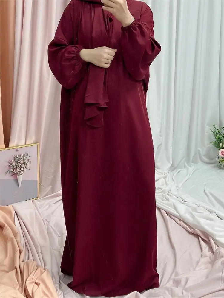 2024 Muslim for Women Eid Dubai Batwing Khimar Hoody Abaya Kaftan Modest Hijab Dresses With Pockets Islam Kebaya Robe Musulmane