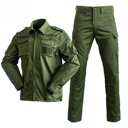 Outdoor Camouflage Shirts Pants Sets 727 Tactical Uniform Instructor Overalls Men Field Camouflage Long-sleeved Suit