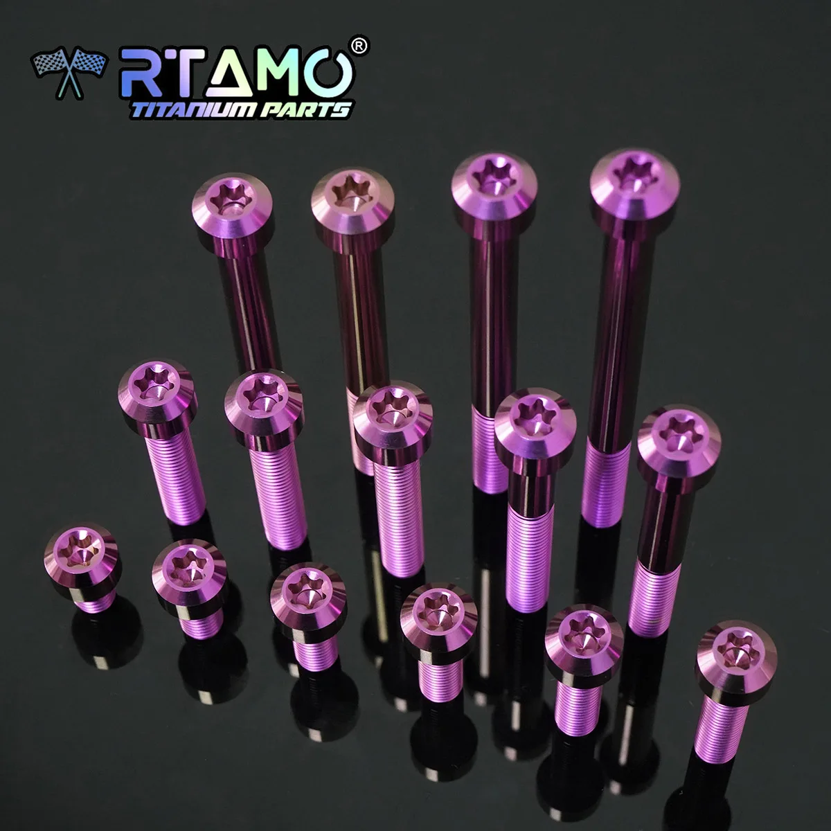 AliExpress RTAMO Gr5 Titanium Bolts M4 M5 M6 M8 Pink Color Torx Head Fit for Bicycle Motorcycle Motor Front Wheel Hub Modified Screw