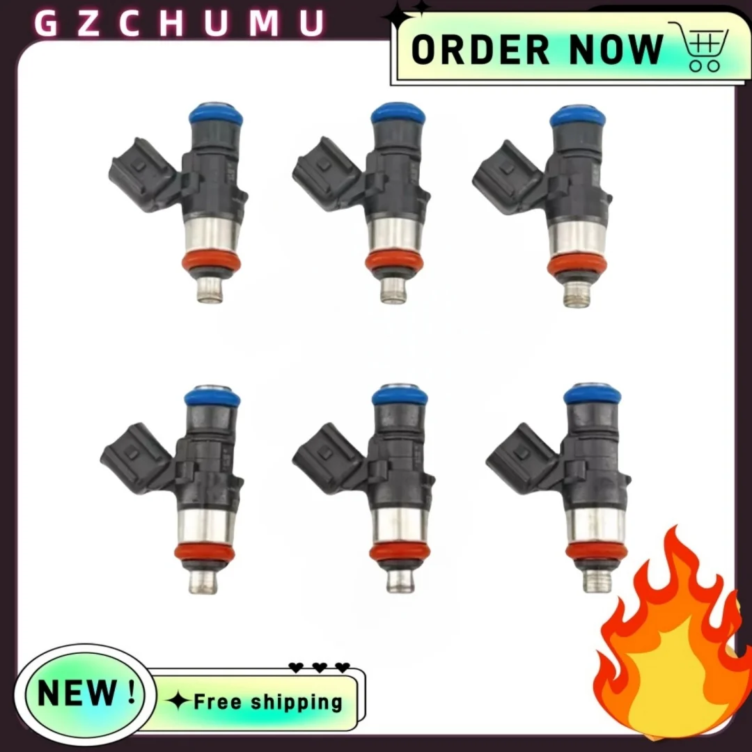 GZCHUMU 6X 0280158191 Fuel Injector For Ford Explorer Edge F-150 Mustang Lincoln MKS MKZ