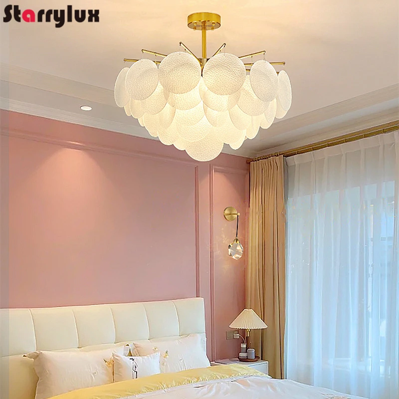 

Wind Chime Pendant Light French Luxury Chandelier for Living Room Creative Romantic Ceiling Lamp Dining Kids Bedrooms