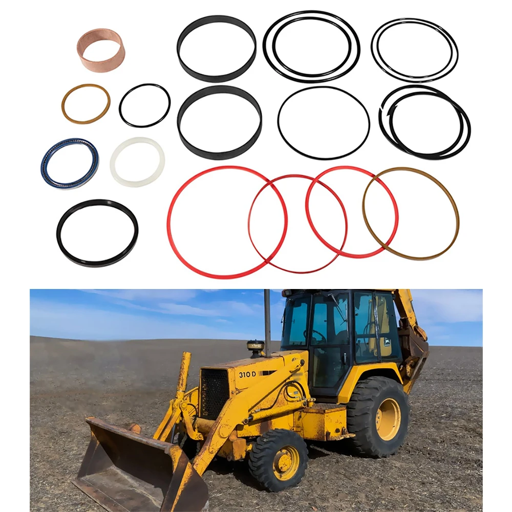 

AH154775 Hydraulic Seal Kit for John Deere 310D 315D 410D Backhoe Boom Cylinder (Rod 56mm BORE 115mm) 19 Pcsfor Excavator Digger