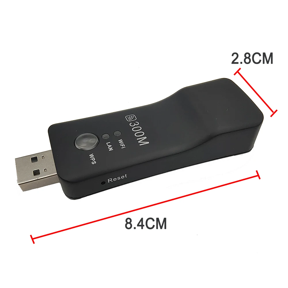 Universal USB TV WiFi Dongle Adapter 300Mbps Wireless Network Card RJ45 Wifi Repeater For WPS Samsung LG Sony Smart TV