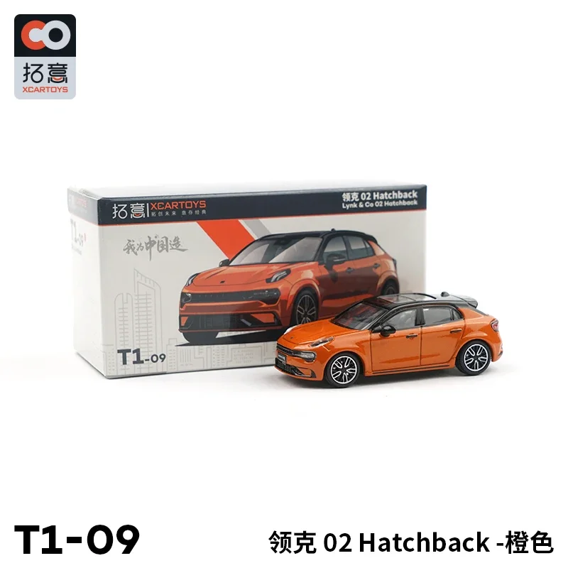 Diecast Original 1:64 Scale Lynk & Co 02 Hatchback Simulation Alloy Car Model Decoration Toy Gift Collection Souvenir Display