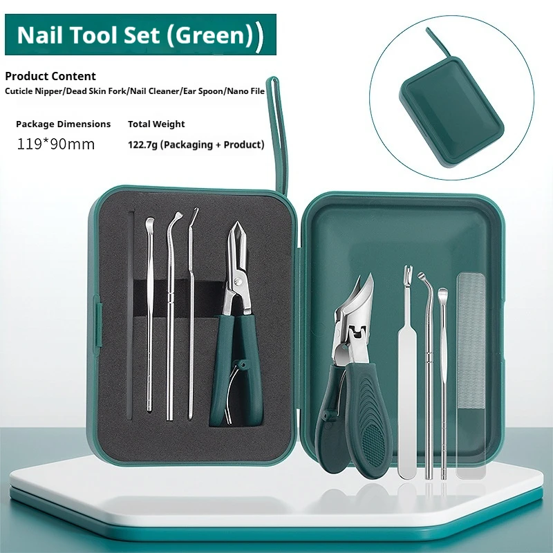 5 Stück Anti-Splash 25 °   Nagelknipser-Set mit schrägem Kante, professionelle High-End-Adlerschnabel, schräge Nageltrimmer, Werkzeuge für eingewachsene Zehennägel