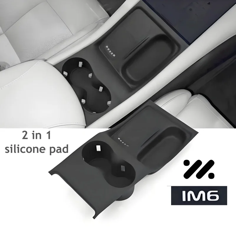 

For MG IM6 IM MOTORS LS6 2025 2026 Wireless Charging Silicone Pad Cup Holder Organizer Interior Accessories