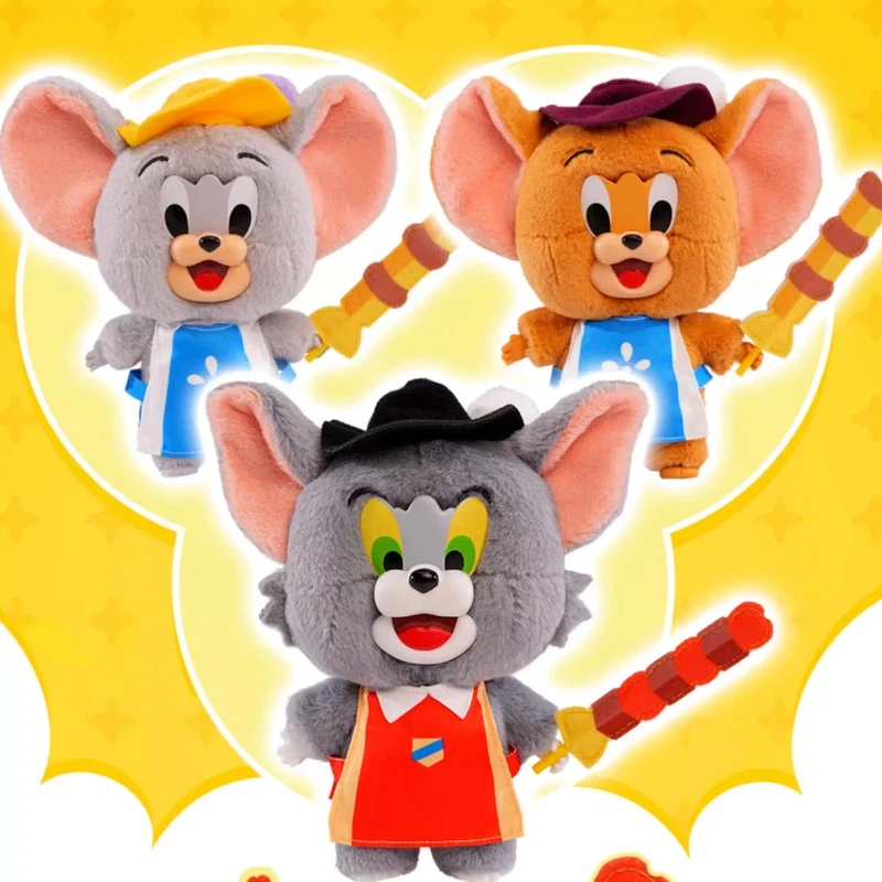 

Fondjoy Tom and jerry Tuffy Kebab Trio Swordsmen Mini Plush Blind Box Ball Gifts Toy Model Anime Figures Collect Ornaments