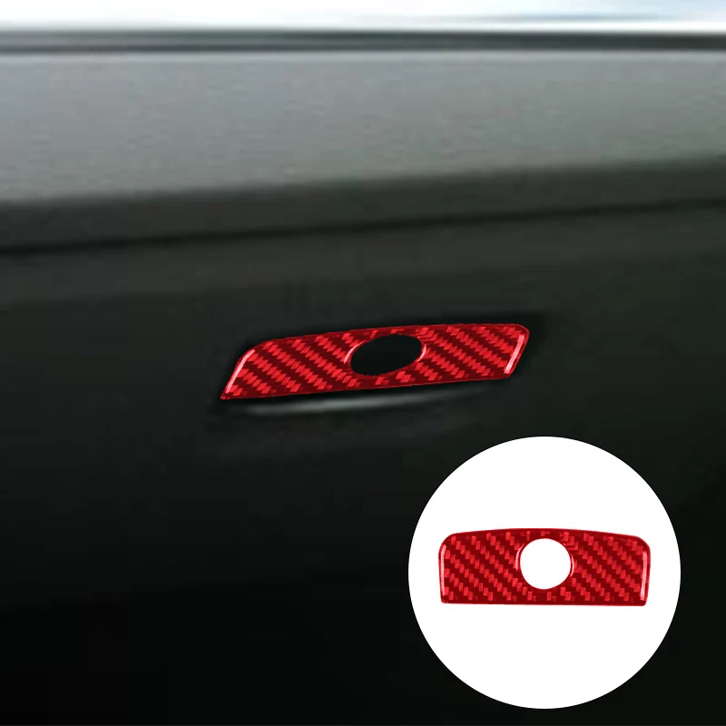 

For BMW 1 Series E81 E82 E87 E88 2008-2013 Carbon Fiber Car Accessories Glove Storage Handle Decorative Trim Cover Soft Sticker