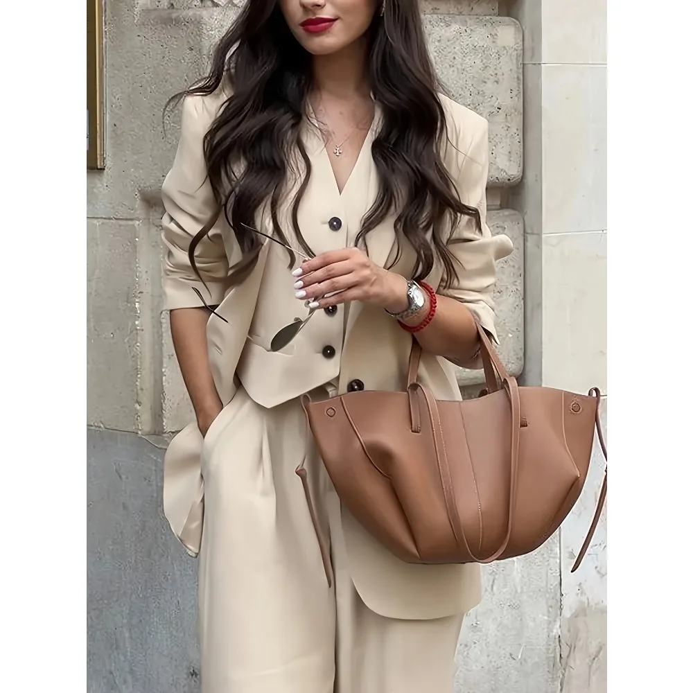 

Womens Suits 2 Piece Set Business Casual Blazer Jacket Wide Leg Dress Pants Suits Professional Work Office Outfits